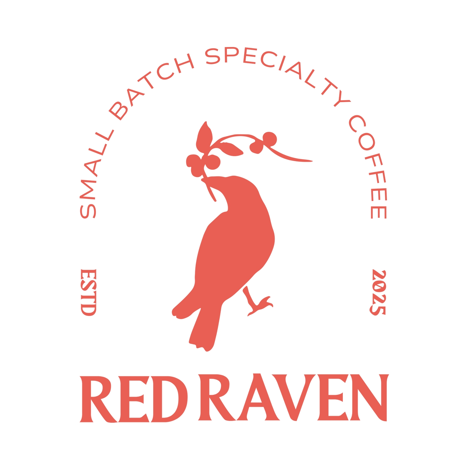 Red Raven logo with a red bird silhouette and text on a white background